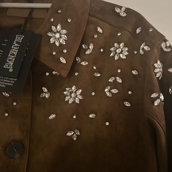 NWT - BLANKNYC Favorite Duo Embellished Faux Suede Jacket - Picture 8 of 9